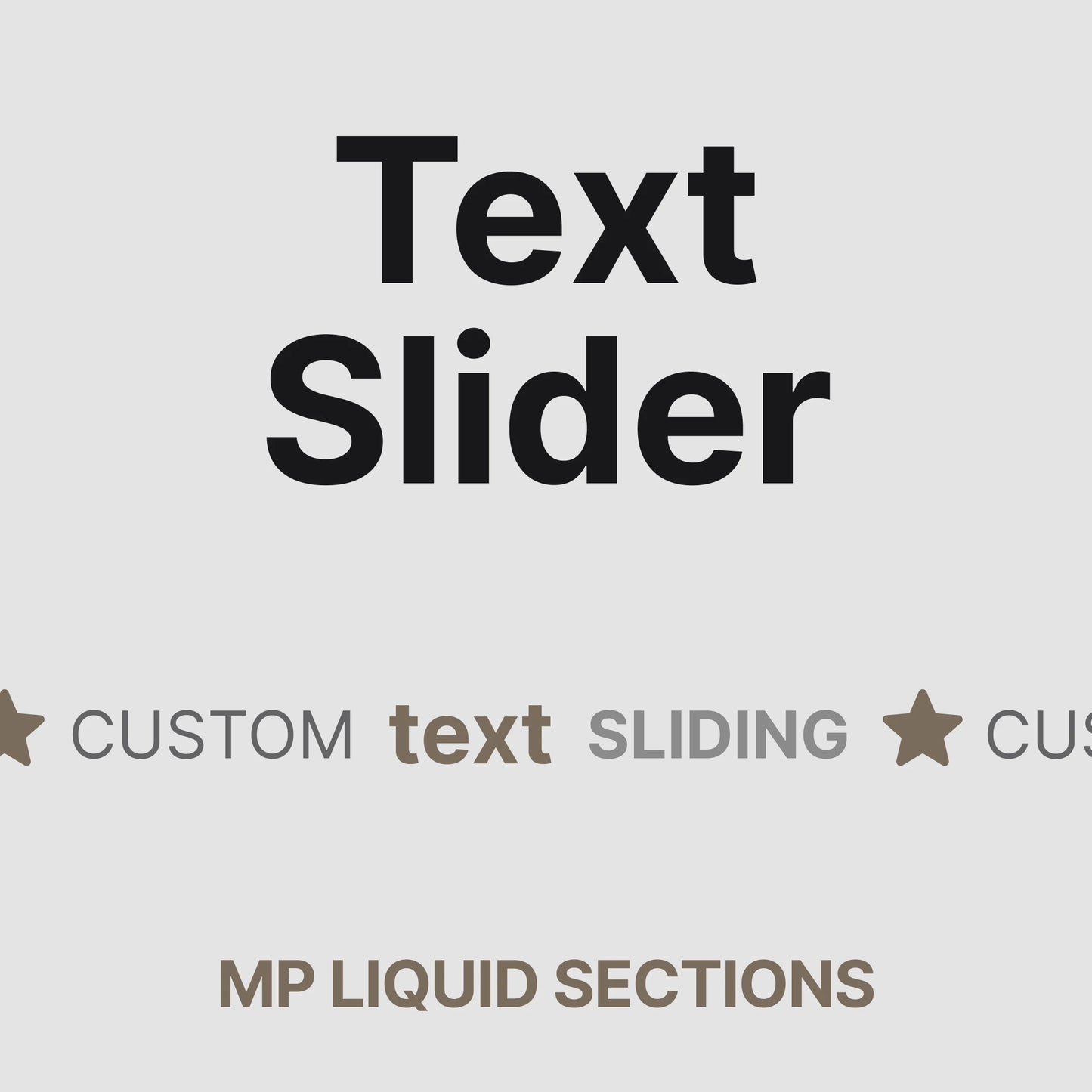 MP Text Slider – Customizable Text & Icon Marquee Section for Shopify